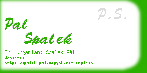 pal spalek business card